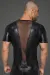 Herren T-Shirt Aus Powerwetlook mit 3d Netzeinsätzen H056 von Noir Handmade Rebellious Collection