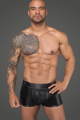 Shorts aus Powerwetlook und 3d-Netz H058 von Noir Handmade Rebellious Collection kaufen | Fesselliebe