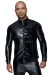 Langärmliges Powerwetlook & Pvc Shirt mit Knopfleiste H064 von Noir Handmade Missbehaved Collection