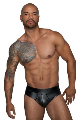 Shorts mit Durchgehendem Reißverschluss H065 von Noir Handmade Missbehaved Collection kaufen | Fesselliebe