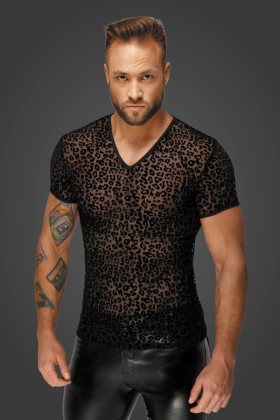 Leopard Flock T-Shirt H071 von Noir Handmade Alpha Collection kaufen | Fesselliebe