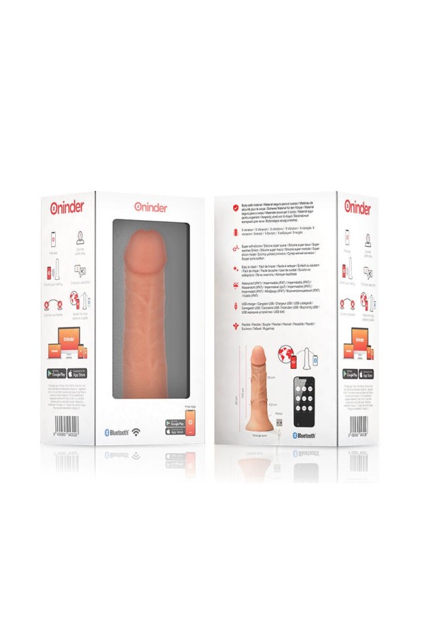 Mittlerer Bogotá-Vibratordildo mit 9 Geschwindigkeiten Natürlich 20 cm -O- 4.2 cm - mit kostenloser App von Oninder kaufen | Fesselliebe