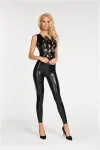 Schwarzes Wetlook Catsuit Cs022 von 7-Heaven