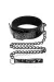 Halsband mit Leine Saphir Veganes Leder von Black Sapphire