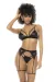 3-Teiliges Wetlook-Dessous-Set - Mal2751blk von Mapale