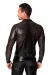 schwarze Powerwetlook Jacke H076