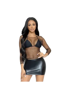 ♥ Fishnet Top - schwarz von Leg Avenue ♥