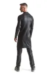 ♥ Herren Mantel Rmmario001 Schwarz von Regnes Fetish Planet ♥