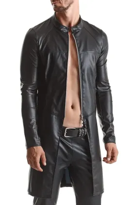 ♥ Herren Mantel Rmmario001 Schwarz von Regnes Fetish Planet ♥