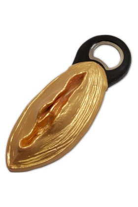Schwarz-Goldener Öffner in Vaginaform von Diablo Picante kaufen | Fesselliebe