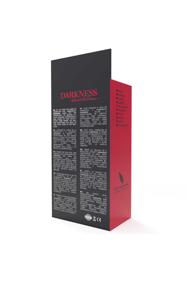Gerade Schwarze Maske von Darkness Bondage kaufen | Fesselliebe
