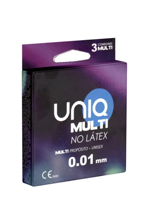 Multi Einsetzbare Latexfreie Kondome 3 Stück von Uniq kaufen - Fesselliebe