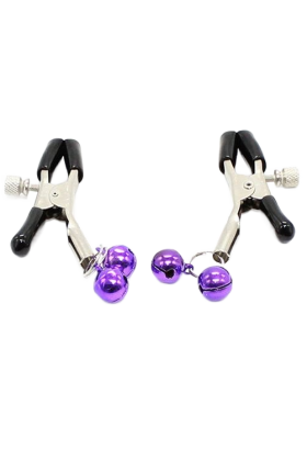 Nippelklemmen mit Lila Glocke von Ohmama Fetish kaufen | Fesselliebe