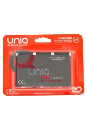 Free Latexfreie Kondome mit Schutzring 3 Stück von Uniq kaufen | Fesselliebe