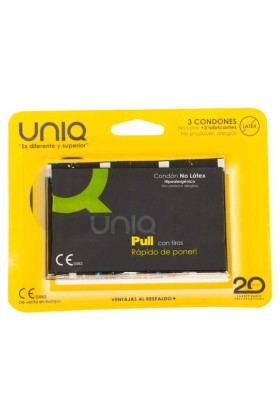Pull Latexfreie Kondome mit Streifen 3 Stück von Uniq kaufen | Fesselliebe