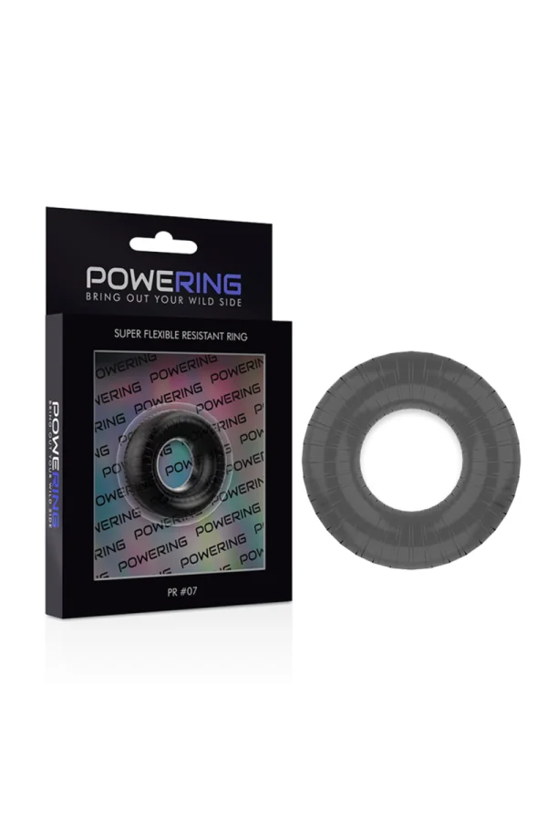 Super Flexibel und Widerstandsfähig Penis Ring 4.5cm Pr07 Schwarz von Powering kaufen - Fesselliebe