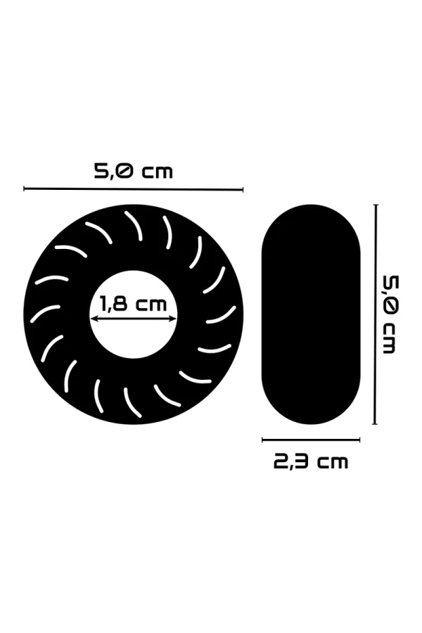 Super Flexibel Beständiger Ring 5cm Pr08 Schwarz von Powering kaufen - Fesselliebe