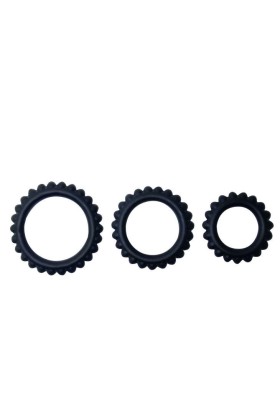 Titan Set 3stk Cockring Schwarz 2.8 + 2.4 + 1.9 cm von Baile For Him kaufen | Fesselliebe