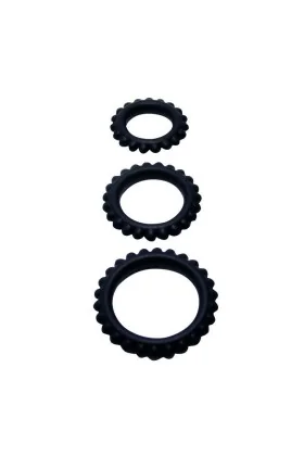 Titan Set 3stk Cockring Schwarz 2.8 + 2.4 + 1.9 cm von Baile For Him