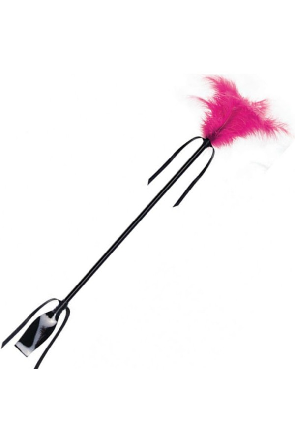 Peitsche und Feder in Schwarz und Fuchsia von Secretplay 100% Fetish kaufen | Fesselliebe