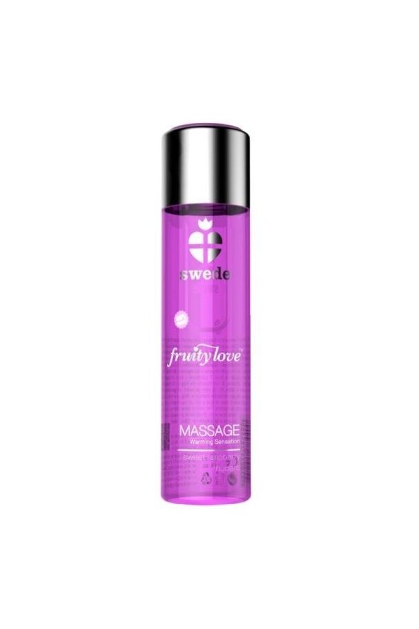 Fruity Love Massageöl mit Wärmendem Effekt, Rosa Himbeere und Rhabarber 60 ml von Swede kaufen | Fesselliebe