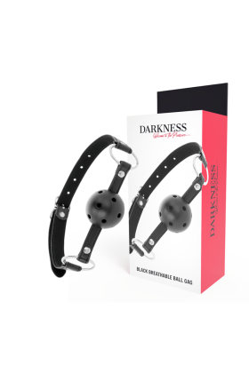 Schwarzer Atmungsaktiver Knebel von Darkness Bondage kaufen | Fesselliebe