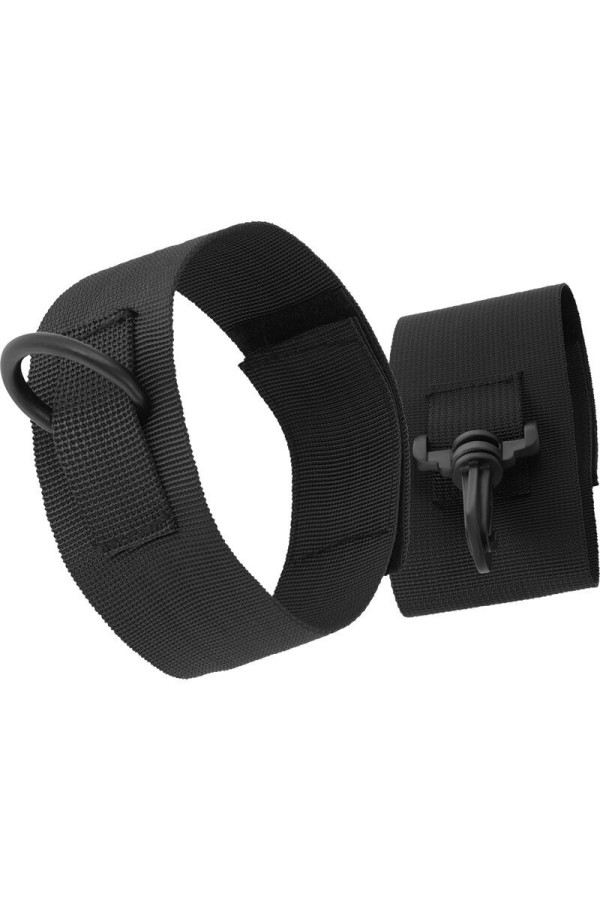 Knöchelmanschetten aus Schwarzem Nylon von Darkness Bondage kaufen | Fesselliebe