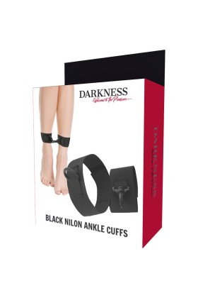 Knöchelmanschetten aus Schwarzem Nylon von Darkness Bondage kaufen | Fesselliebe