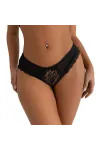 Panty aus Blumenspitze mit Trgerdetail Schwarz L/XL von Subblime Panties & Thong