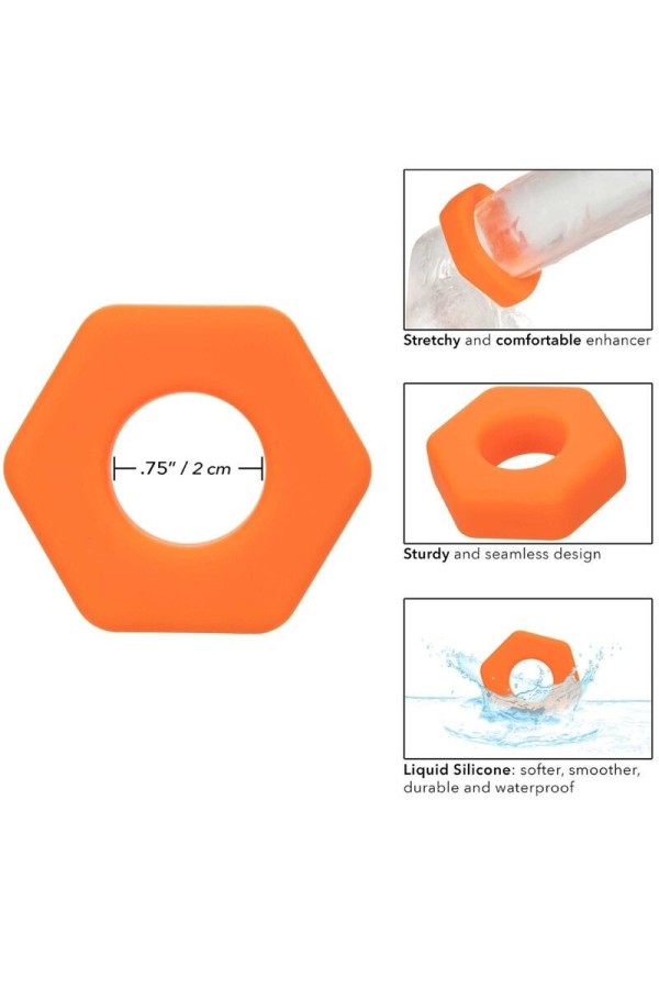 Alpha Prolong Sexagon Ring Orange von Calexotics kaufen | Fesselliebe