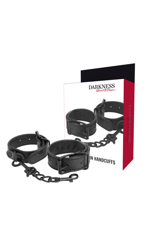 Breite, Dünne Texturierte Handschellen von Darkness Bondage kaufen - Fesselliebe