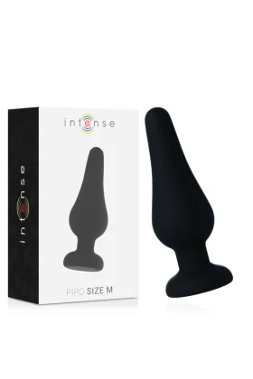 Analplug Pipo M Schwarzes Silikon 11 cm von Intense Anal Toys