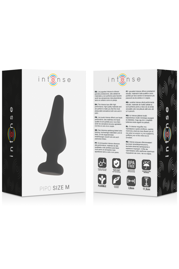 Analplug Pipo M Schwarzes Silikon 11 cm von Intense Anal Toys kaufen | Fesselliebe