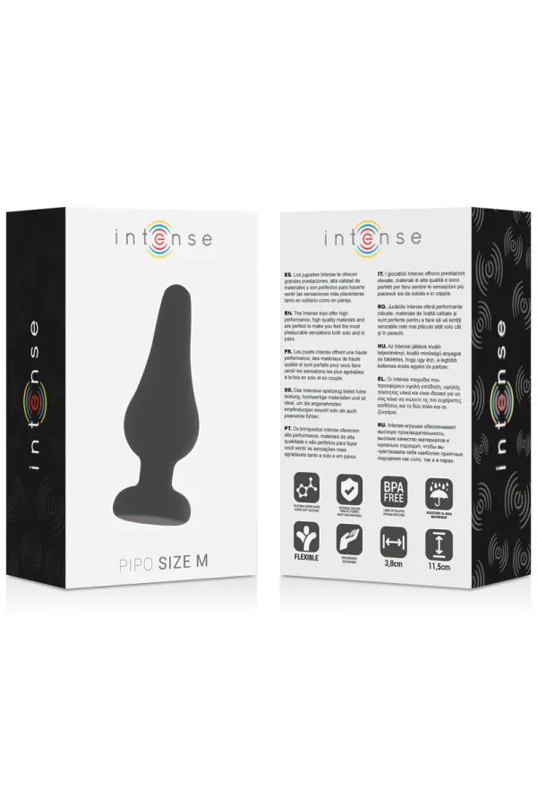 Analplug Pipo M Silikon Schwarz 11 Cm von Intense Anal Toys kaufen - Fesselliebe