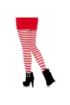 Weiss/Rot Gestreifte Strumpfhosen von Leg Avenue Hosiery kaufen - Fesselliebe