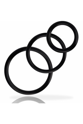 Ringset für Penis Schwarz von Addicted Toys kaufen | Fesselliebe
