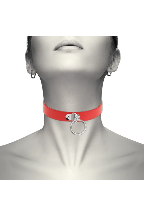 Handgefertigtes Halsband Fetish - Rot von Coquette Accessories kaufen - Fesselliebe