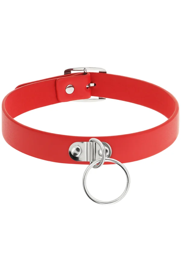 Handgefertigtes Halsband Fetish - Rot von Coquette Accessories kaufen - Fesselliebe