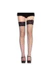 Strümpfe aus Fischnetz und Schwarzer Spitze von Leg Avenue Hosiery kaufen - Fesselliebe