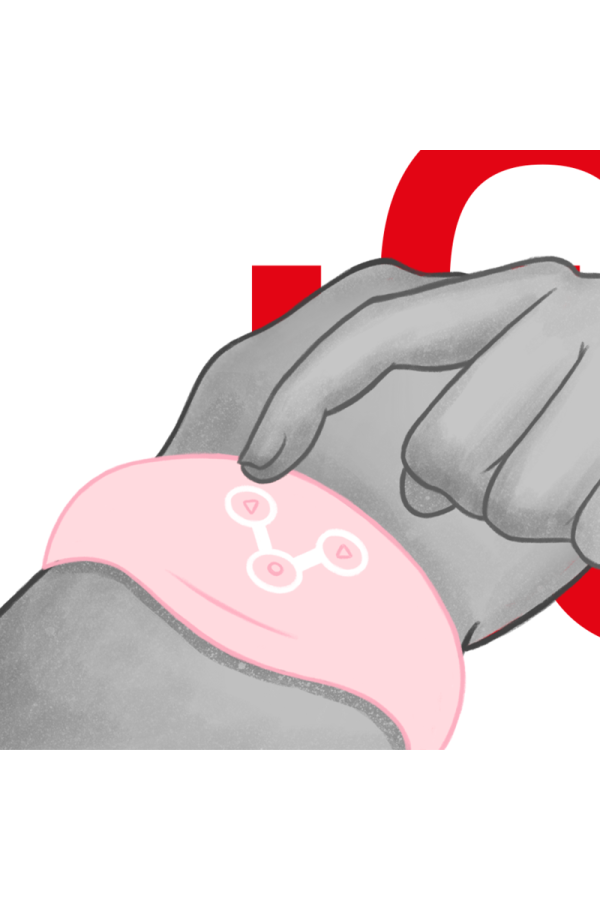 Wireless-Technologie-Uhr Zartes Rosa von Watchme kaufen | Fesselliebe