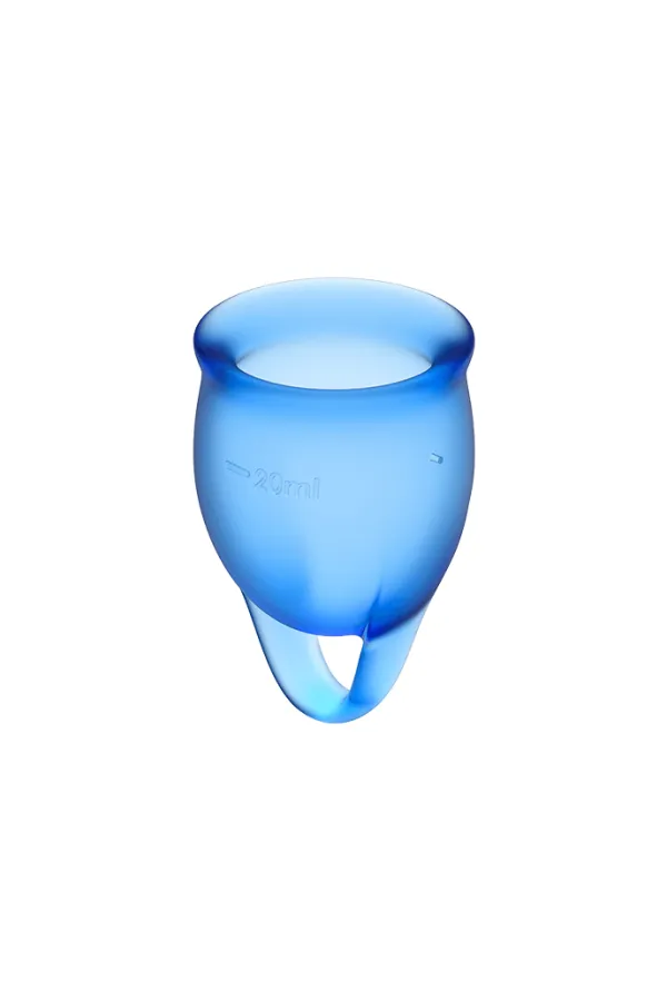 Menstruationstassen Blau 15 + 20ml Fassungsvermögen von Satisfyer Menstrual Cups kaufen - Fesselliebe