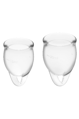 Feel Confident Menstrual Cup Clear 15 + 20 ml von Satisfyer Menstrual Cups kaufen | Fesselliebe