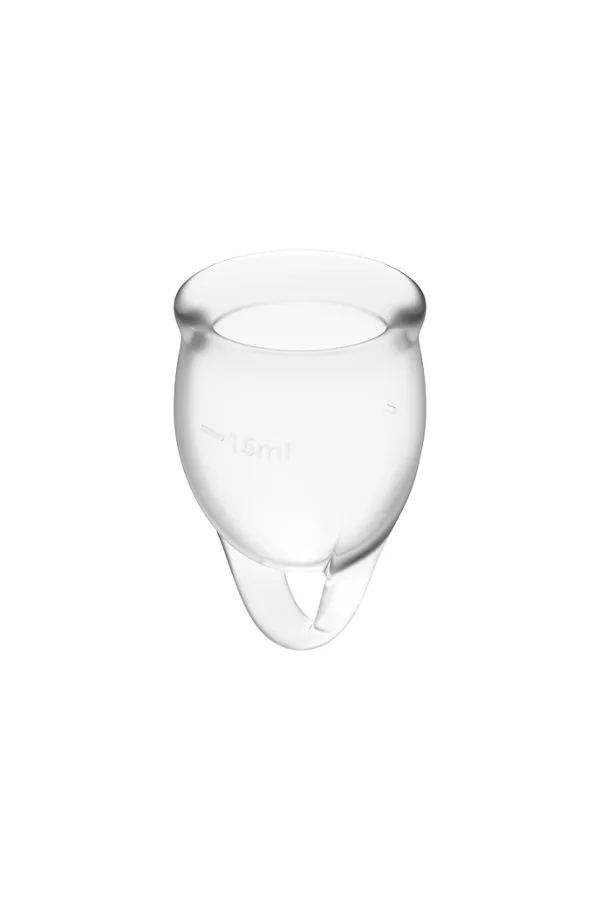 Menstruationstassen Transparent 15 + 20ml Fassungsvermögen von Satisfyer Menstrual Cups kaufen - Fesselliebe