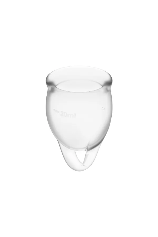 Menstruationstassen Transparent 15 + 20ml Fassungsvermögen von Satisfyer Menstrual Cups kaufen - Fesselliebe