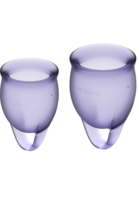 Feel Confident Menstrual Cup Lila 15 + 20 ml von Satisfyer Menstrual Cups kaufen | Fesselliebe