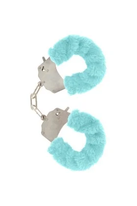 Furry Fun Cuffs Bondage Blau von Toyjoy