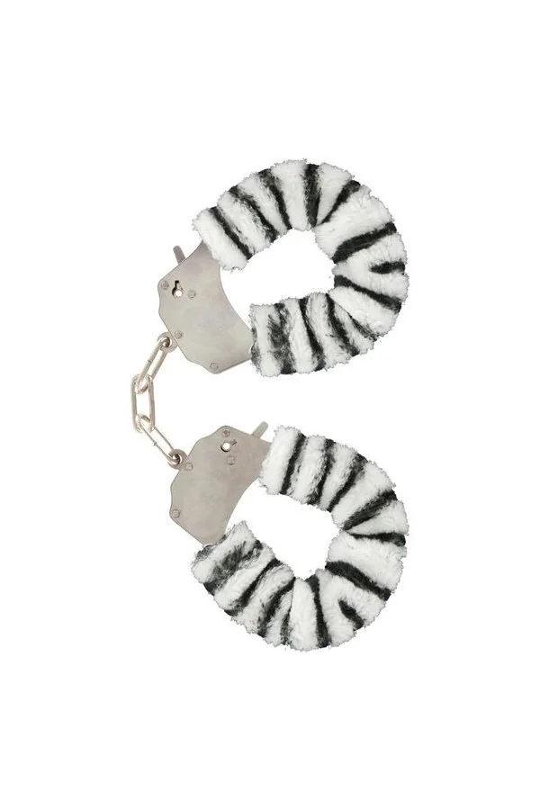 Zebra Handschellen mit Plüsch von Toyjoy kaufen - Fesselliebe