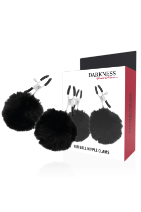Nippelklammern mit Pom Poms 1 von Darkness Sensations kaufen | Fesselliebe