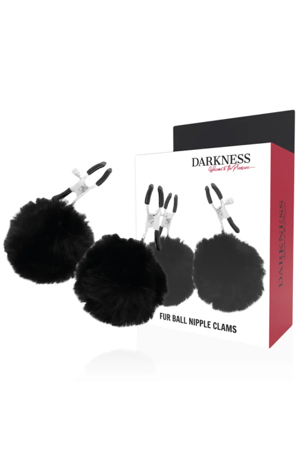 Nippelklemmen mit Plüsch von Darkness Sensations kaufen - Fesselliebe