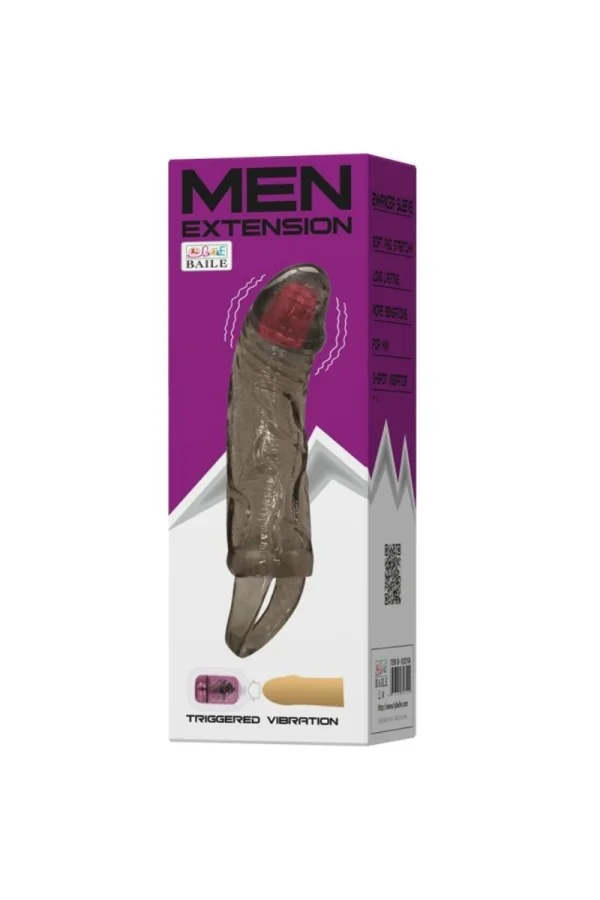 Funda Verlängerung Penis mit Vibration & Strap für Hoden 13.5 Cm von Baile For Him kaufen - Fesselliebe